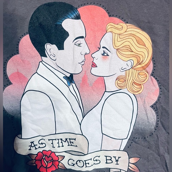 Casablanca "As Time Goes By" Graphic V-Neck Tee - Bella - XS - Picture 2 of 3